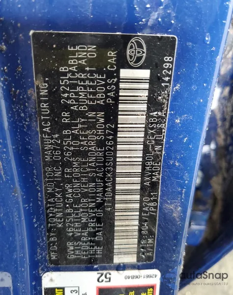 2025 Toyota Camry Xse from USA, damaged, VIN 4T1DAACK3SU026472